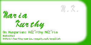 maria kurthy business card